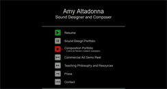 Desktop Screenshot of amyaltadonnasounddesign.com